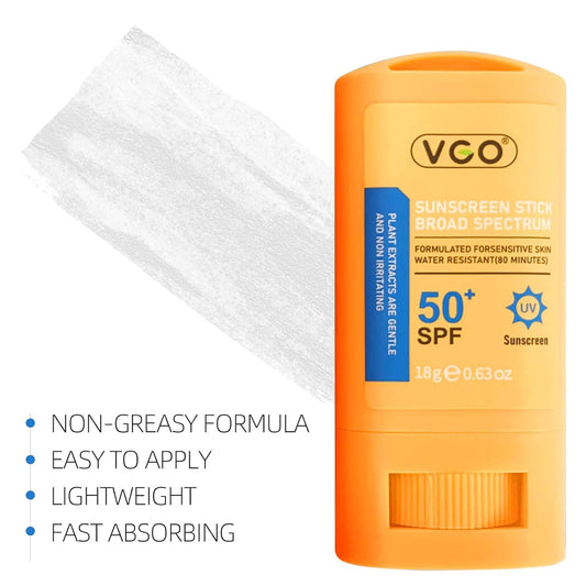 Vgo Clear Sunscreen Stick Spf 50+ Provides Broad Spectrum Uva/Uvb Protection With A Lightweight Formula - Ideal For Both Face & Body, Equipped With Hands-Free Application Convenience