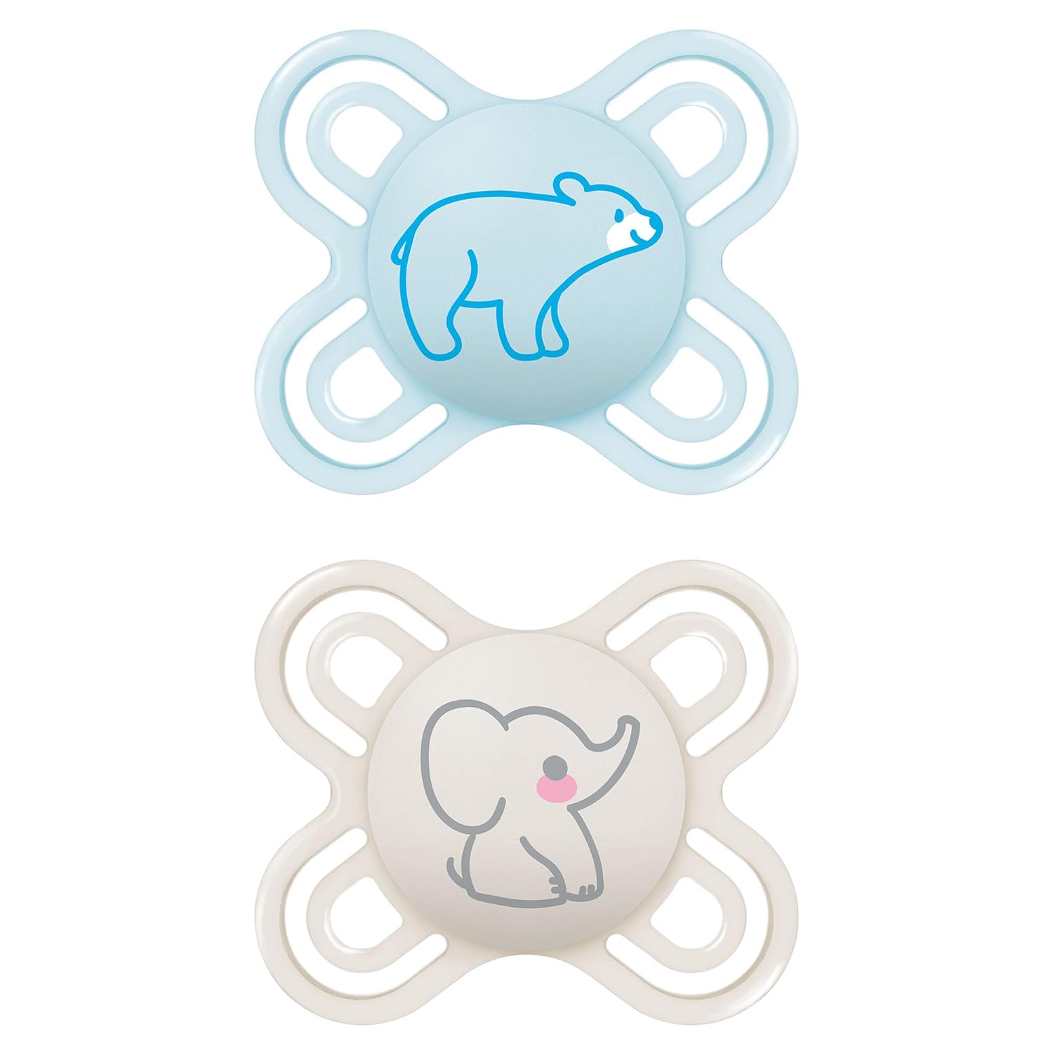 Mam Perfect Baby Pacifier, Patented Nipple, Developed With Pediatric Dentists & Orthodontists, 2 Pack, 0-3 Months, Boy