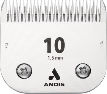 Andis – 64315, Ceramic Edge Detachable Pet Clipper Blade – Carbon-Infused Steel With Sharp Cutting Tech, Runs Cooler & Stays Sharper, Resists Rust & Heat, Size-10 - Fits Ag, Agc & Bdc Series, Chrome