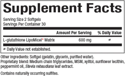 Natural Factors, Glutathione Lipomicel Matrix, 300 Mg, Offers Higher Absorption & Powerful Antioxidant Support, 60