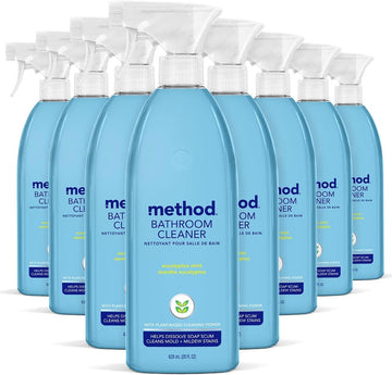 Method Bathroom Cleaner, Removes Mold + Mildew Stains, Eucalyptus Mint, 28 Fl Oz (Pack Of 8)