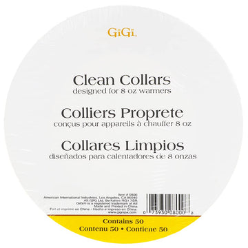 Gigi Clean Collars For Wax Warmers, Paper Protectors For 8 Oz Warmers, 50 Ct, 1-Pack