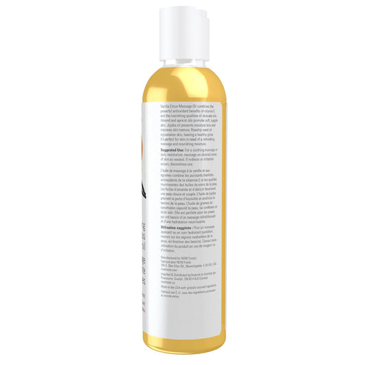 NOW Solutions, Refreshing Vanilla Citrus Massage Oil, Skin Rejuvenatin