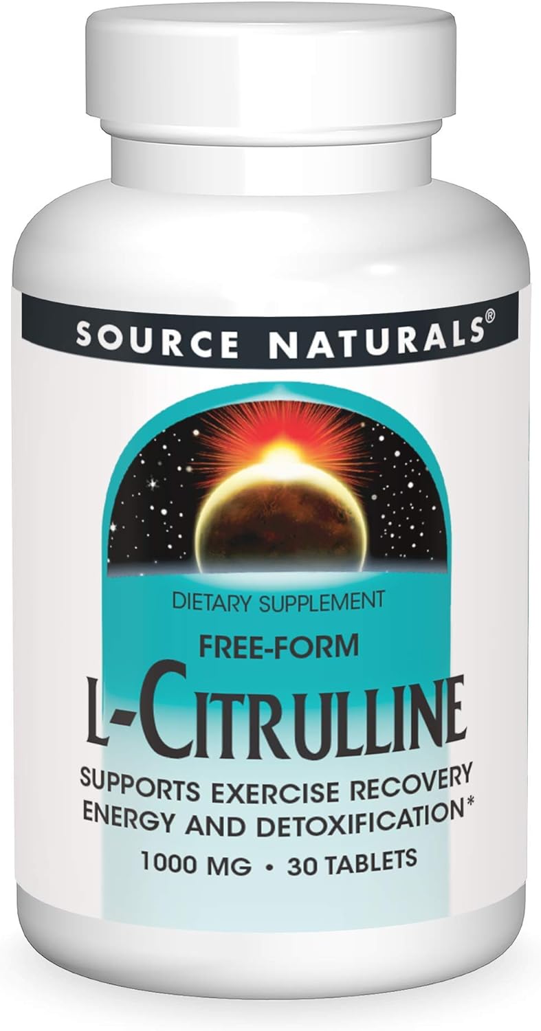 Source Naturals L-Citrulline - Supports Exercise Recovery, Energy And Detoxification*, 1,000 Mg - 30 Tablets