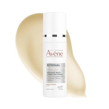 Avène Retrinal 0.1% Intensive Multi-Corrective Cream, Retinal Face Cream Formulated With Retinaldehyde, Niacinamide & Hyaluronic Acid, Anti-Aging Cream Visibly Reduces Wrinkles & Fine Lines, 1 Fl Oz