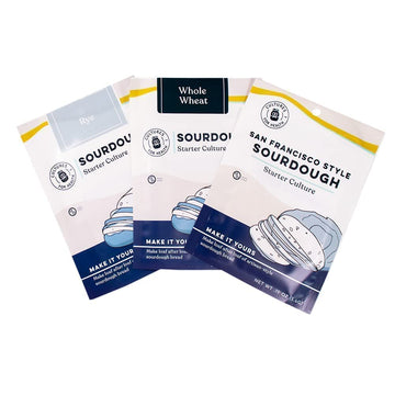 Cultures For Health Sourdough Starter Bundle | 3 Different Starter Cultures | San Francisco Style, Whole Wheat & Rye Sourdough | Heirloom, Non-Gmo | Live Culture Bread Making