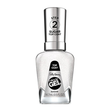 Sally Hansen Miracle Gel™, Sugar Top Coat, Long Lasting, Gel-Like Formula, No Uv Lamp Needed, Glitter Nail Polish