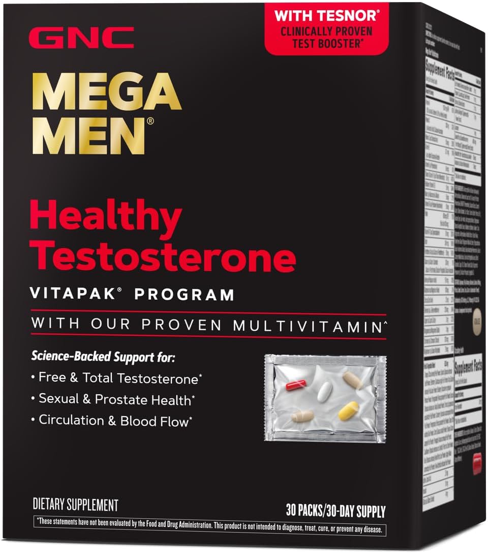 Gnc Mega Men Healthy Testosterone Vitapak Program (30 Servings)