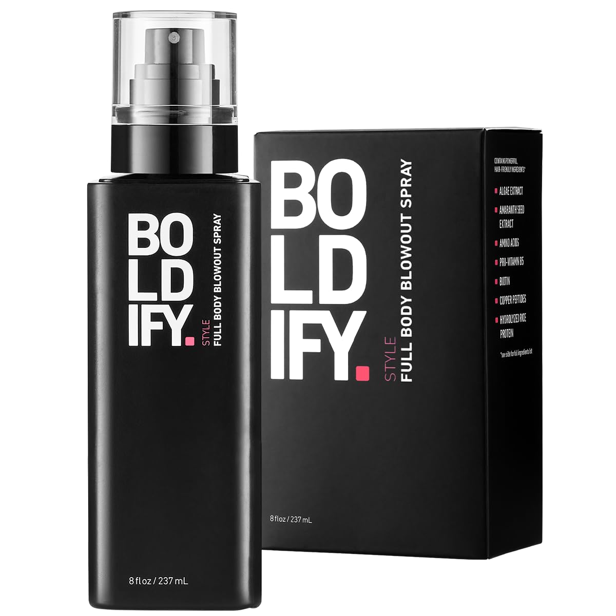 Boldify Full Body Volumizing Hair Spray - Mega-Volume Heat Protectant With Thickening And Blow Dry Formula For Fine, Thin Hair - For Men & Women