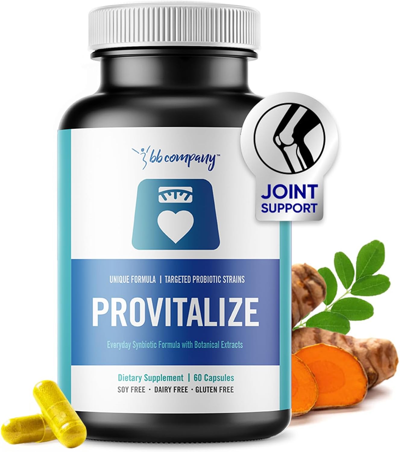Bb Company Provitalize | Womens Probiotic, Menopause | Joint Support, Sexy Midsection Curves, Digestive Health, Menopause Bloat | Turmeric Curcumin Moringa | Packaging Vary | 3 Pack