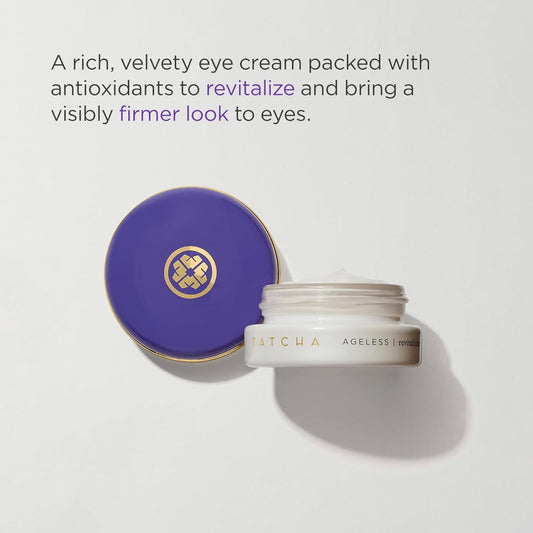 Tatcha Ageless Revitalizing Eye Cream | Cruelty-Free Cream To Reduce Appearance Of Fine Lines, Dark Circles And Puffiness | 15 Ml / 0.5 Oz