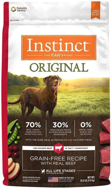 Instinct Original Grain Free Recipe with Real Beef Natural Dry Dog Food, 20 lb. Bag