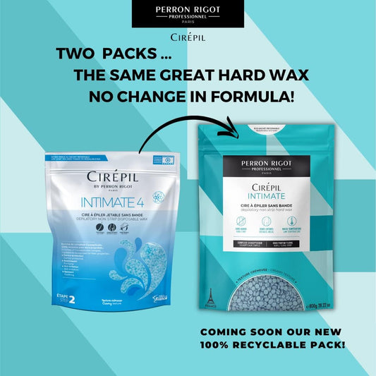 Cirepil - Intimate - 800G / 28.22 Oz Wax Beads Bag - Soothing & Cicasepticalm Complex - All Hairs, Perfect For Intimate Areas & Sensitive Skins