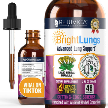 Bright Lungs - Lung Detox Support Supplement To Help Maintain Overall Lung & Respiratory Health - Grindelia, Lobelia, Licorice, Wild Cherry & More!