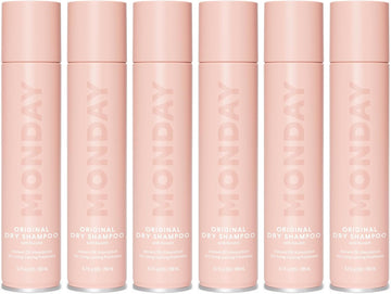 Monday Haircare 6 X 200 Ml Volume Dry Shampoo With Collagen, Oil-Absorbing Ideal For Thin & Fine Hair