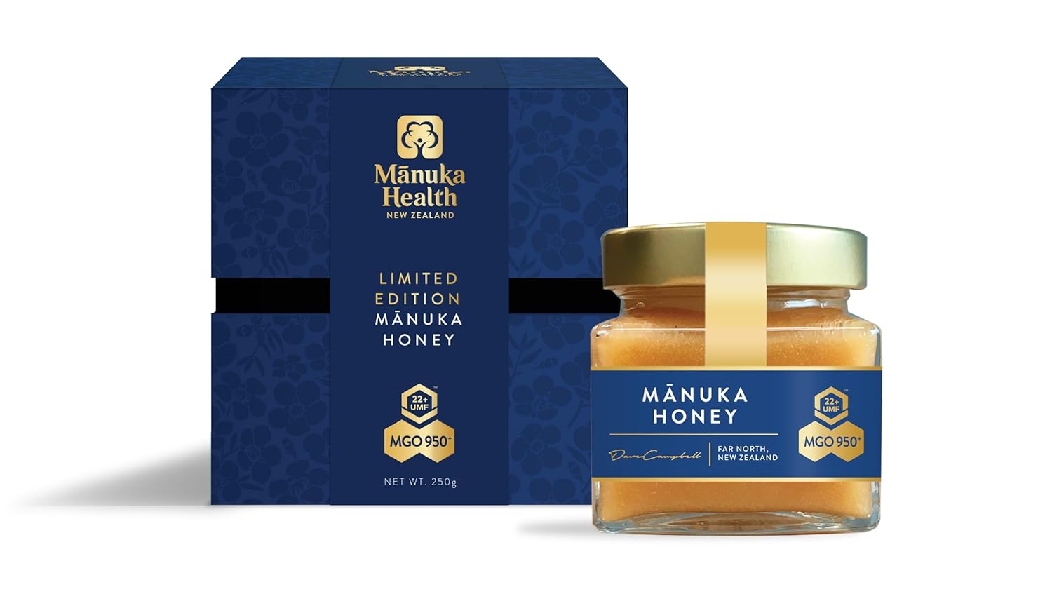 Manuka Health Umf 22+/Mgo 950+ Limited Edition Manuka Honey (250G/8.8Oz), Superfood, Authentic Raw Honey From New Zealand