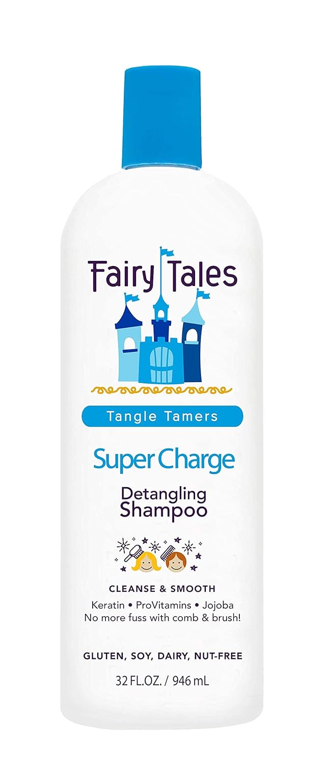 Fairy Tales Tangle Tamer Super Charge Detangling Shampoo For Kids - Paraben Free, Sulfate Free, Gluten Free, Nut Free - 32 Oz