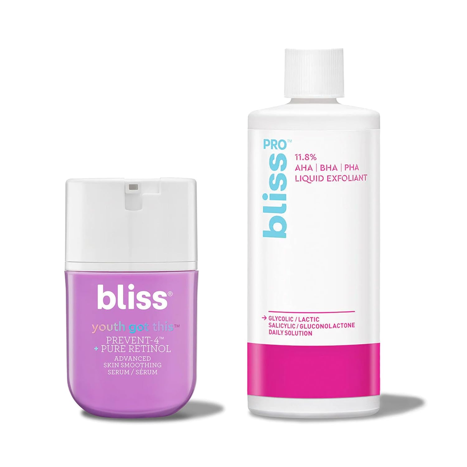 Bliss Youth Got This™ Prevent-4™ + Pure Retinol + Blisspro™ Liquid Exfoliant - Daily Exfoliating Treatment