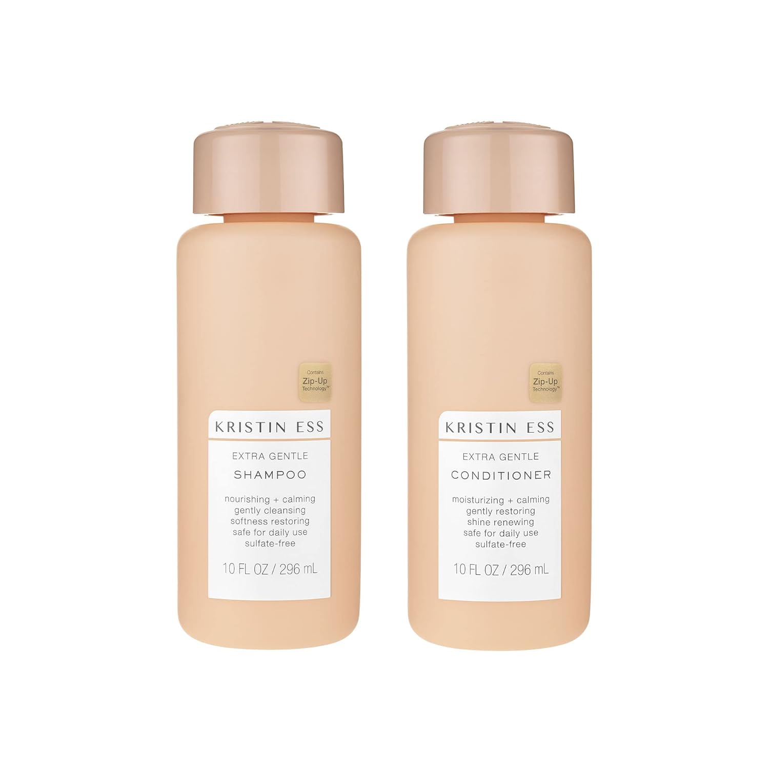 Kristin Ess Hair Extra Gentle Shampoo + Conditioner Bundle - Sensitive Skin + Scalp, Cleanses, Nourishing + Calming, Hydrating Conditioner, Vegan, Sulfate Free, Color Safe + Keratin Safe, 2 Piece Set