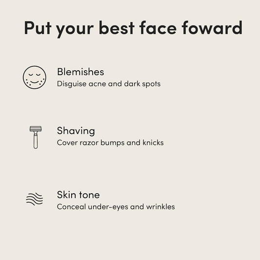 hims Blur Stick Concealer for Men- Erase Acne, Dark spots, Razor Burn- Nourishing, Easy to Use- Vegan, Cruelty-free, No Parabens - Deep Tan 929, 0.24 oz