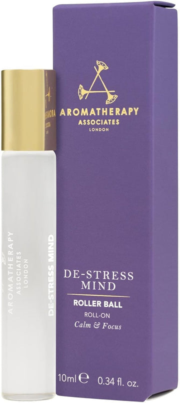 Aromatherapy Associates De-Stress Roller Ball 10Ml -100% Natural, London Hand Crafted Roll On - Earthy Vetivert, Soothing Camomile, Focusing Frankincense, Clarifying Petitgrain