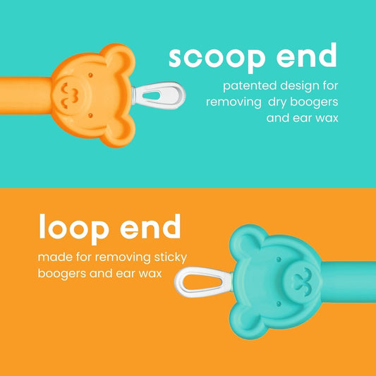 oogiebear Baby Nose Cleaner & Ear Wax Removal Tool - Safe Booger & Earwax Removal for Newborns, Infants, Toddlers - Dual-Ended - Essential Baby Stuff
