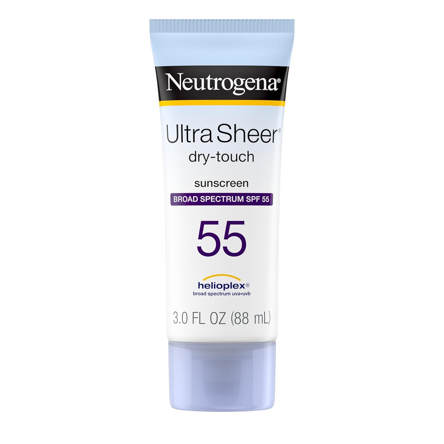 Neutrogena Ultra Sheer Dry-Touch Sunscreen Lotion, Broad Spectrum Spf 55 Uva/Uvb Protection, Lightweight Water Resistant Face & Body Sunscreen, Non-Greasy, Travel Size, 3 Fl. Oz