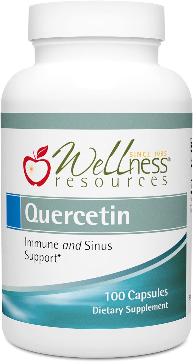 Wellness Resources Quercetin - Immune, Sinus and Allergy Support 1000mg per Serving - (100 caps/50 Servings) Vegan, Non-GMO