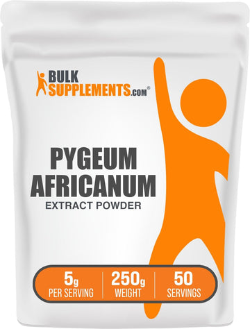 Bulksupplements.Com Pygeum Africanum Extract Powder - From Pygeum Bark, Pygeum Supplement - Pygeum Powder, Gluten Free - 5000Mg Per Serving, 250G (8.8 Oz) (Pack Of 1)