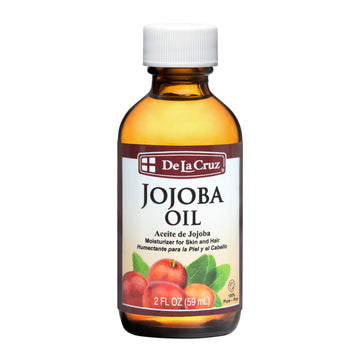 De La Cruz 100% Pure Cold-Pressed Golden Jojoba Oil - Organic Jojoba Oil For Hair And Skin - 2 Fl Oz - 59 Ml (2 Bottles)