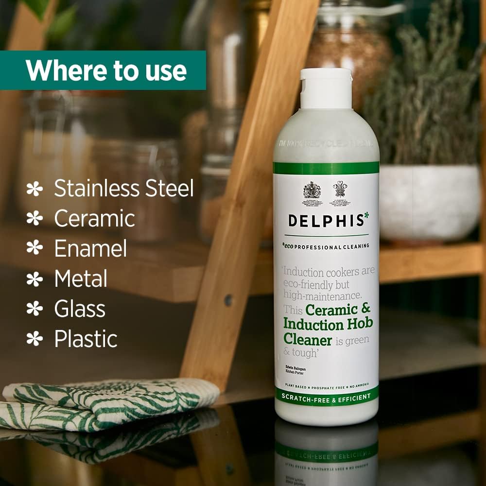Delphis Eco Ceramic and Induction Hob Non Scratch Cleaner 500ml Ceramic Hob Cleaner Eco Friendly Hob Cleaner : Amazon.co.uk: Grocery