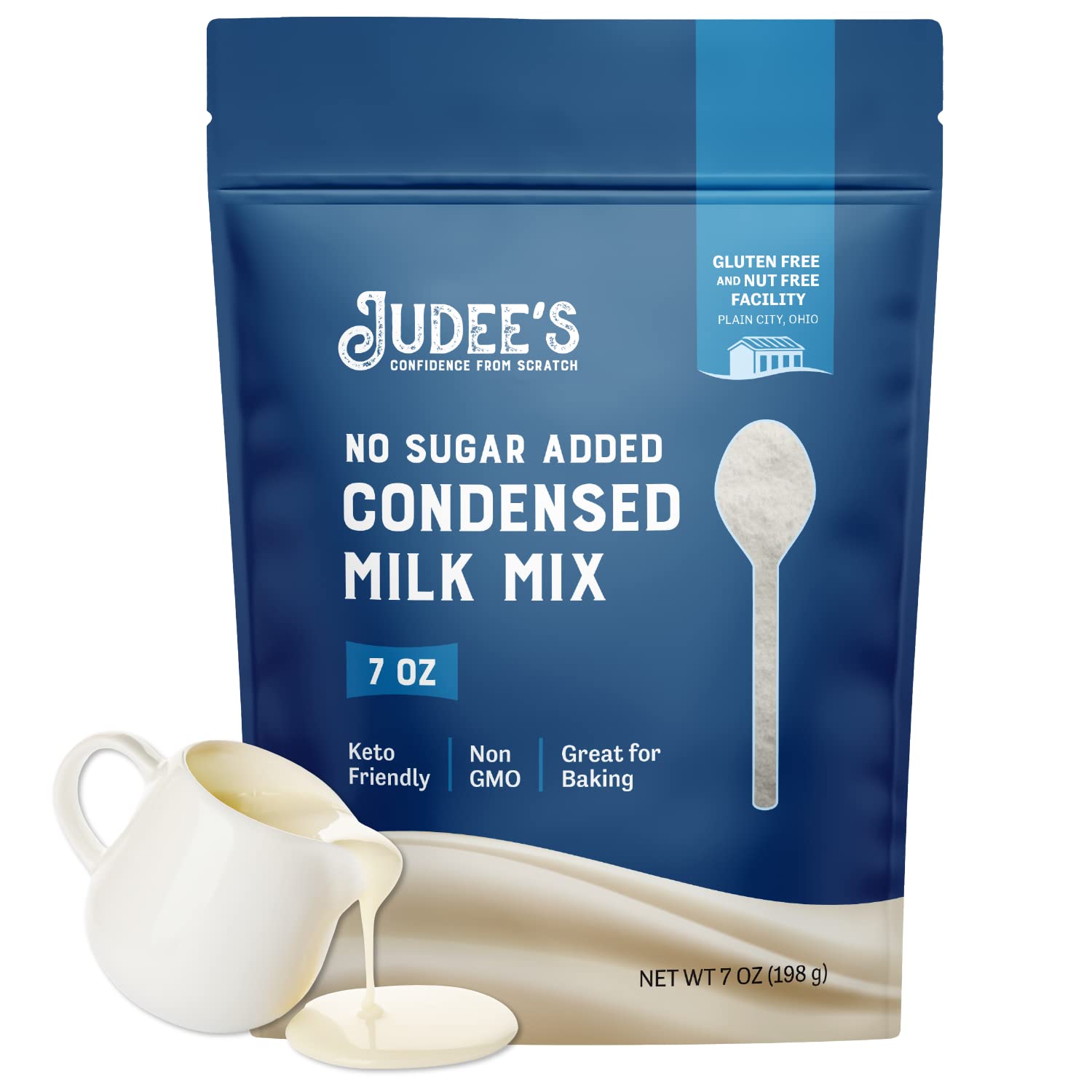 Judee's Condensed Milk Mix Powder - 7 oz - Baking Supplies - Delicious and 100% Gluten-Free - Great for Homemade Treats and Baked Goods - No Sugar Added and Keto-Friendly