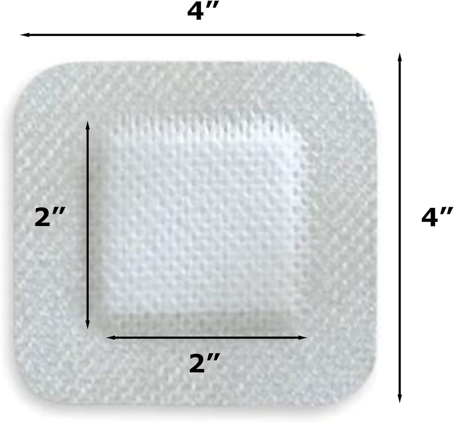 McKesson Adhesive Dressings, Non-Sterile, Dimension 4 in x 4 in, Pad 2 in x 2 in, 30 Count, 4 Packs, 120 Total