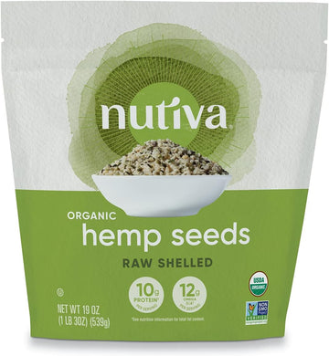 Nutiva Organic Shelled Hemp Seed, 19 Ounce, USDA Organic, Non-GMO, Non-BPA, Whole 30 Approved, Vegan, Gluten-Free & Keto, 10g Plant Protein and 12g Omegas per Serving for Salads, Smoothies & More