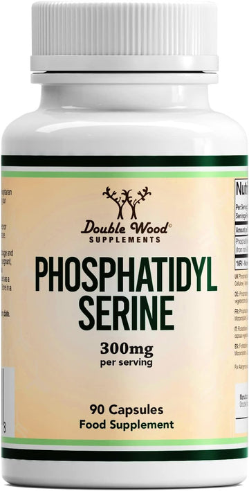 Double Wood Phosphatidylserine Supplement | 90 High Strength Phosphatidylserine Capsules - 300Mg Per Serving | Non-Gmo & Gluten Free