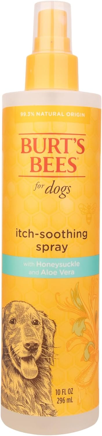 Burt's Bees for Pets Natural Itch Soothing Spray with Honeysuckle | Best Anti-Itch Spray for Dogs With Itchy Skin | Cruelty Free, Sulfate & Paraben Free - Made in the USA, 10 Oz