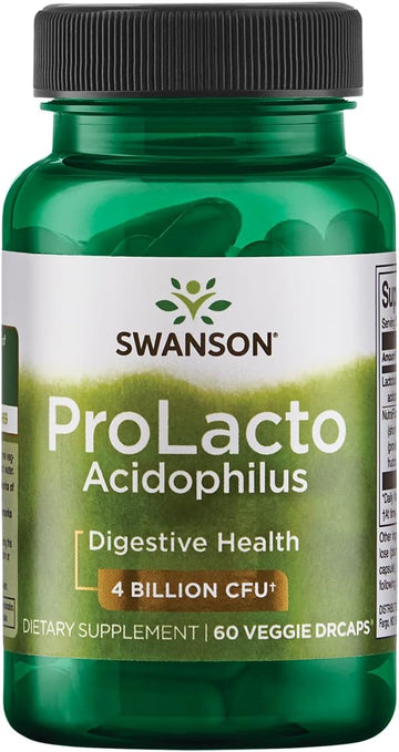 Swanson Prolacto Acidophilus 4 Billion Cfu 60 Veg Capsules