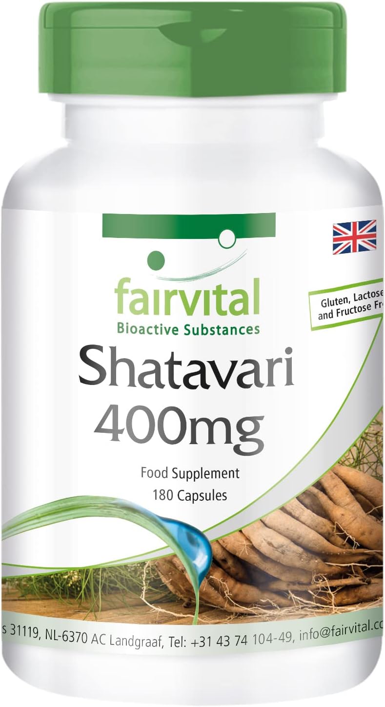 Fairvital | Shatavari 400mg - VEGAN - HIGH DOSAGE - 180 capsules - Asparagus racemosus - Indian asparagus