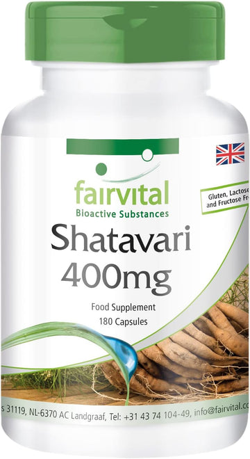 Fairvital | Shatavari 400mg - VEGAN - HIGH DOSAGE - 180 capsules - Asparagus racemosus - Indian asparagus