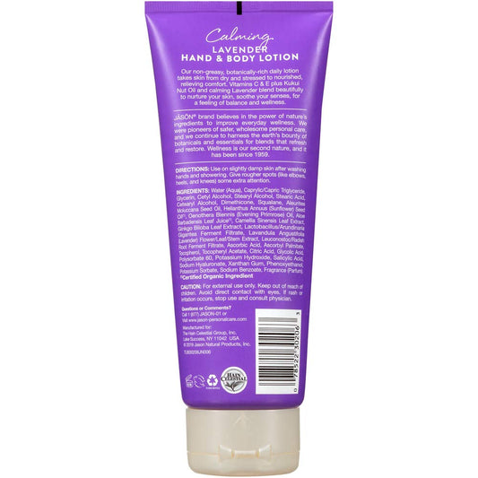 Jason Hand & Body Lotion, Calming Lavender, 8 Oz