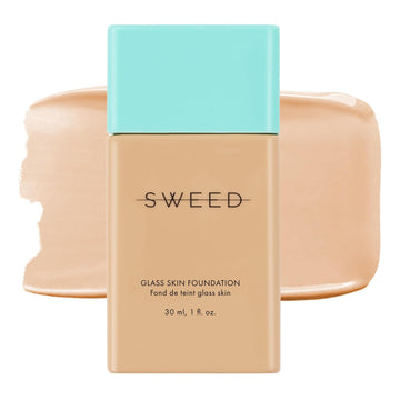 Sweed - Glass Skin Foundation | Long-Lasting Fluid Formula | Hydrate, Moisturize, Lift, Plump, Protect | Vegan, Cruelty-Free, Clean Beauty (03 Light W)