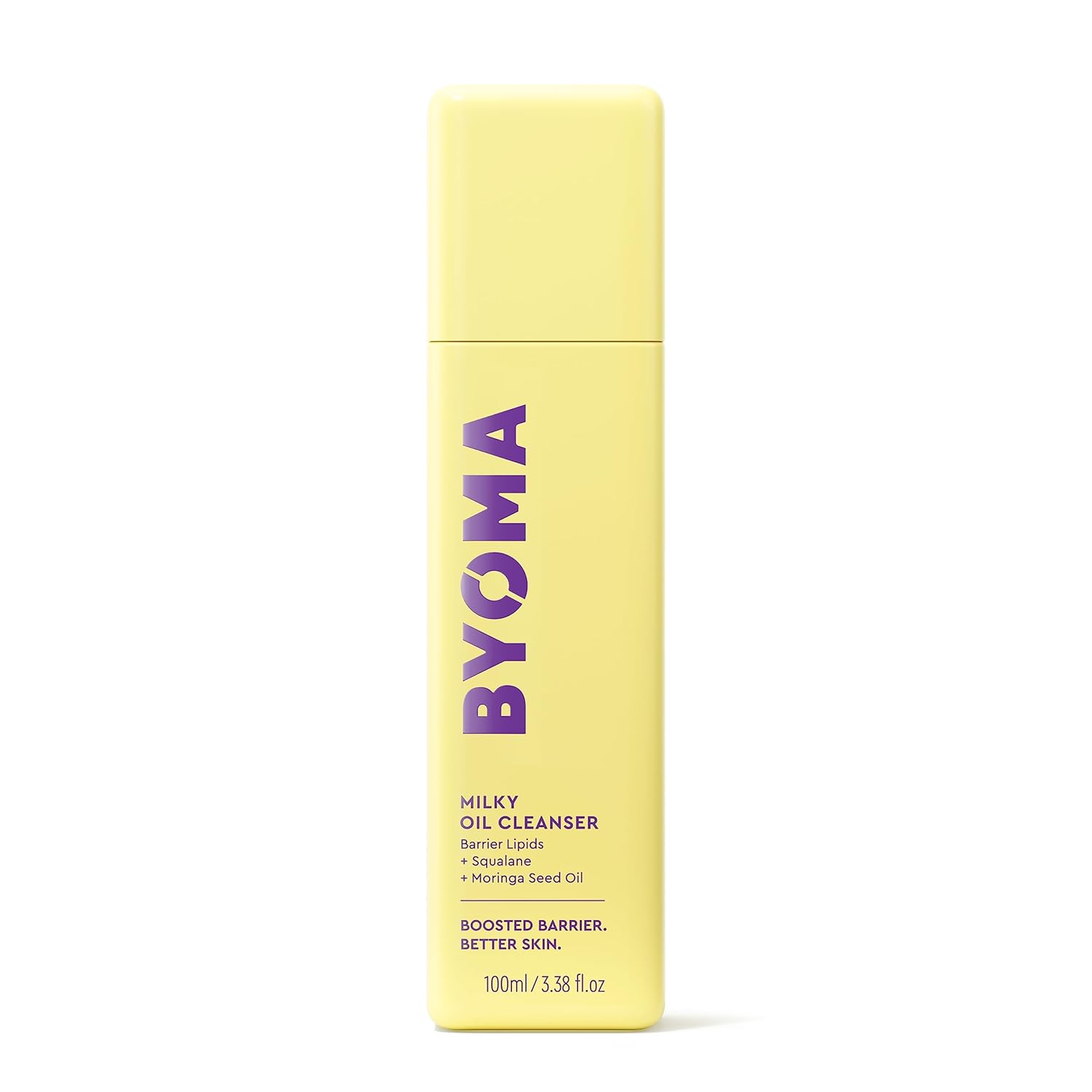 Byoma Milky Oil Cleanser - Hydrating Facial Cleanser For Skin Barrier Repair - Tri-Ceramide Face Wash For Sensitive Skin & All Skin Types - Deeply Hydrated Skin, No Oily Residue - 3.38 Fl Oz