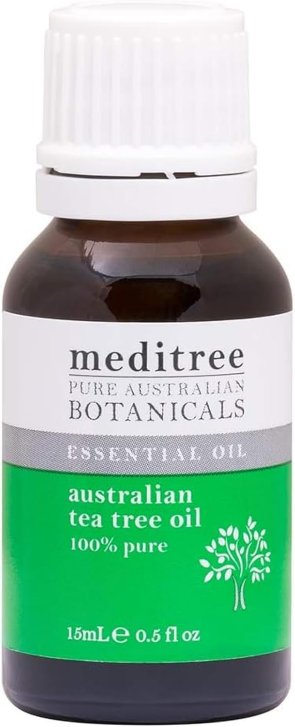 Naturesplus Meditree Pure Australian Botanicals Tea Tree Oil - .5 Fl Oz - 100% Pure Essential Oil, Natural Antiseptic - Maintains Glowing Skin - Deep Cleans Pores, Reduces Redness - Natural, Vegan