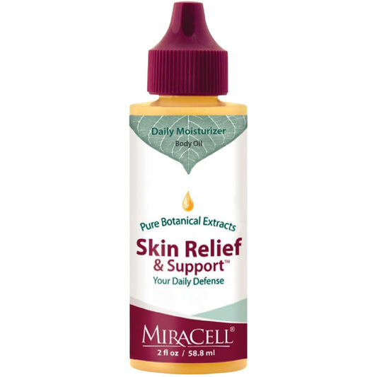 Miracell Skin Relief & Support Oil | Natural Moisturizer For Dry, Sensitive, Or Irritated Skin | Soothes Cuts, Scrapes, Bug Bites, Sunburn, Chafing, Rough Hands, Cracked Cuticles & Windburn | 2 Oz