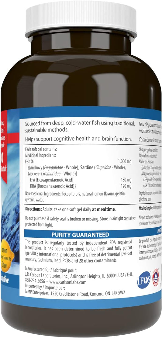 Carlson - The Very Finest Fish Oil, 700 mg Omega-3s, Norwegian, Sustai
