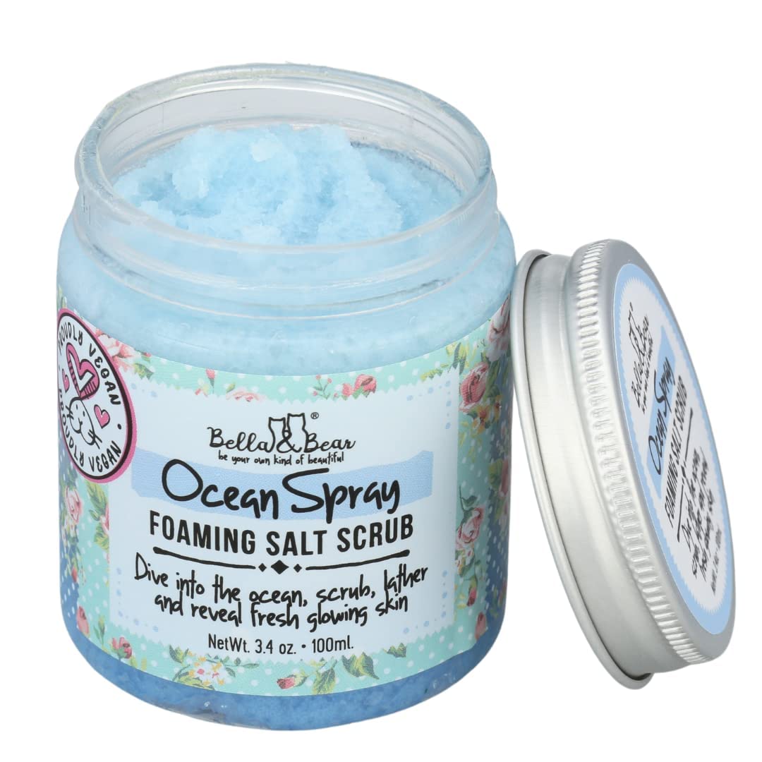 Bella & Bear Ocean Spray Body Scrub - Travel Size - Vegan 3.4Oz (3.4 Oz) (3.4 Oz)