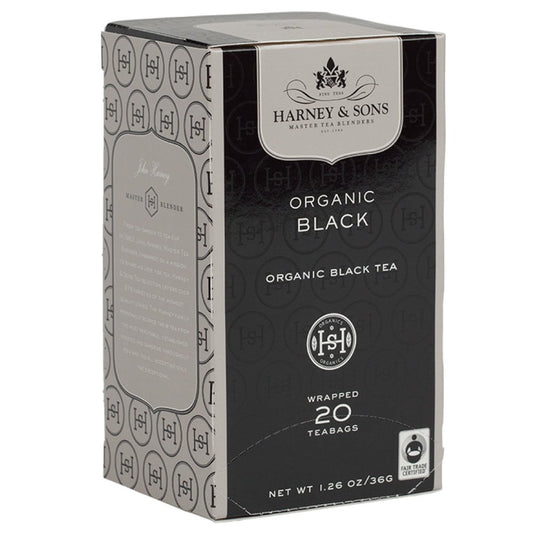 Harney & Sons Organic Black Teabags, 20 Count (Pack Of 6)