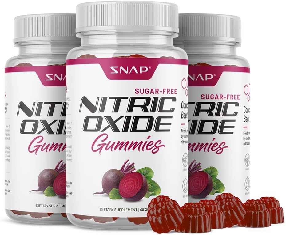 Snap Supplements Nitric Oxide Beet Root Gummies - Support Healthy Blood Circulation,180 Gummies : Health & Household