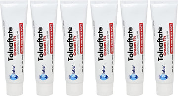 (6 Pack) Globe Tolnaftate 1% Cream 1 Oz, Antifungal Treatment, Proven Clinically Effective On Most Athlete’S Foot And Ringworm, Compare To The Leading Name Brand