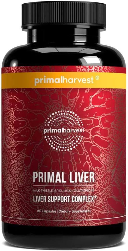 Primal Harvest Multivitamin & Liver Supplements For Women And Men Liver Support Complex With Alpha-Lipoic Acid, L-Cysteine Hcl, L-Glutathione, Milk Thistle, And Spirulina